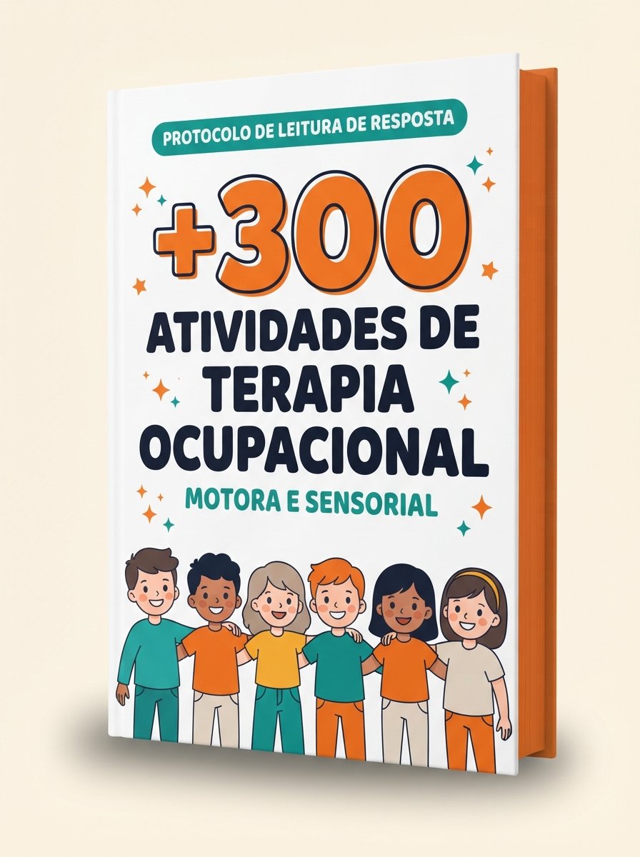 Capa ilustrada do banco de +300 atividades de Terapia Ocupacional